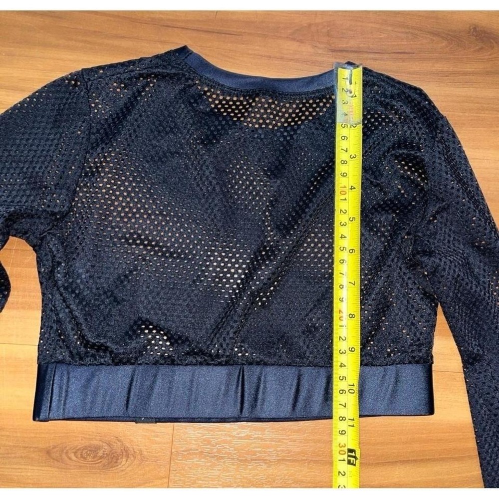 NWOT Bona Fide Mesh See Through Crop Workout Yoga Leggings Top Athletic Suit - Picture 6 of 6